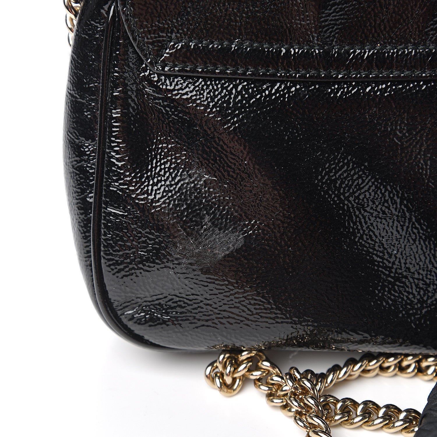 Gucci Patent Medium Soho Flap Crossbody Black 15 of 17