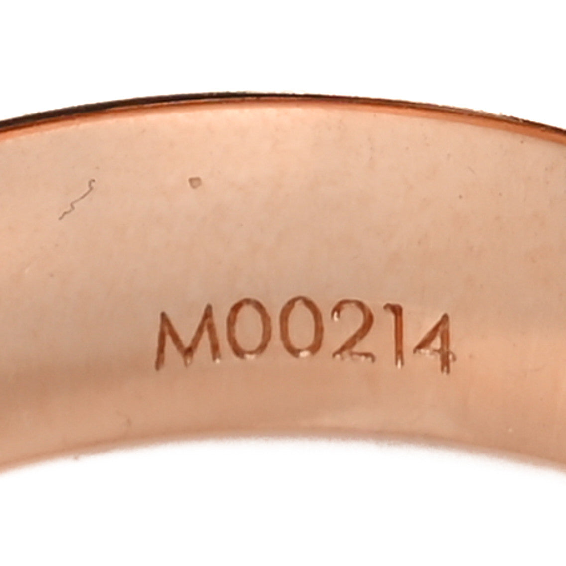 Brass Monogram Engraved Nanogram Ring M Pink Gold