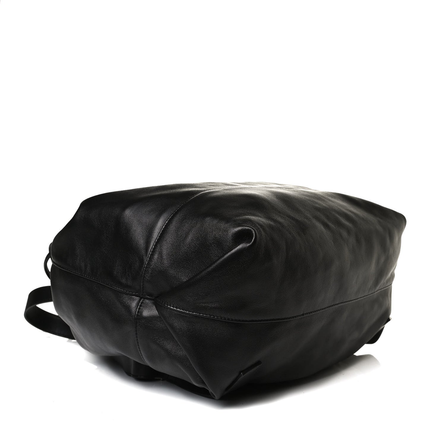 Lambskin Drawstring Backpack Black