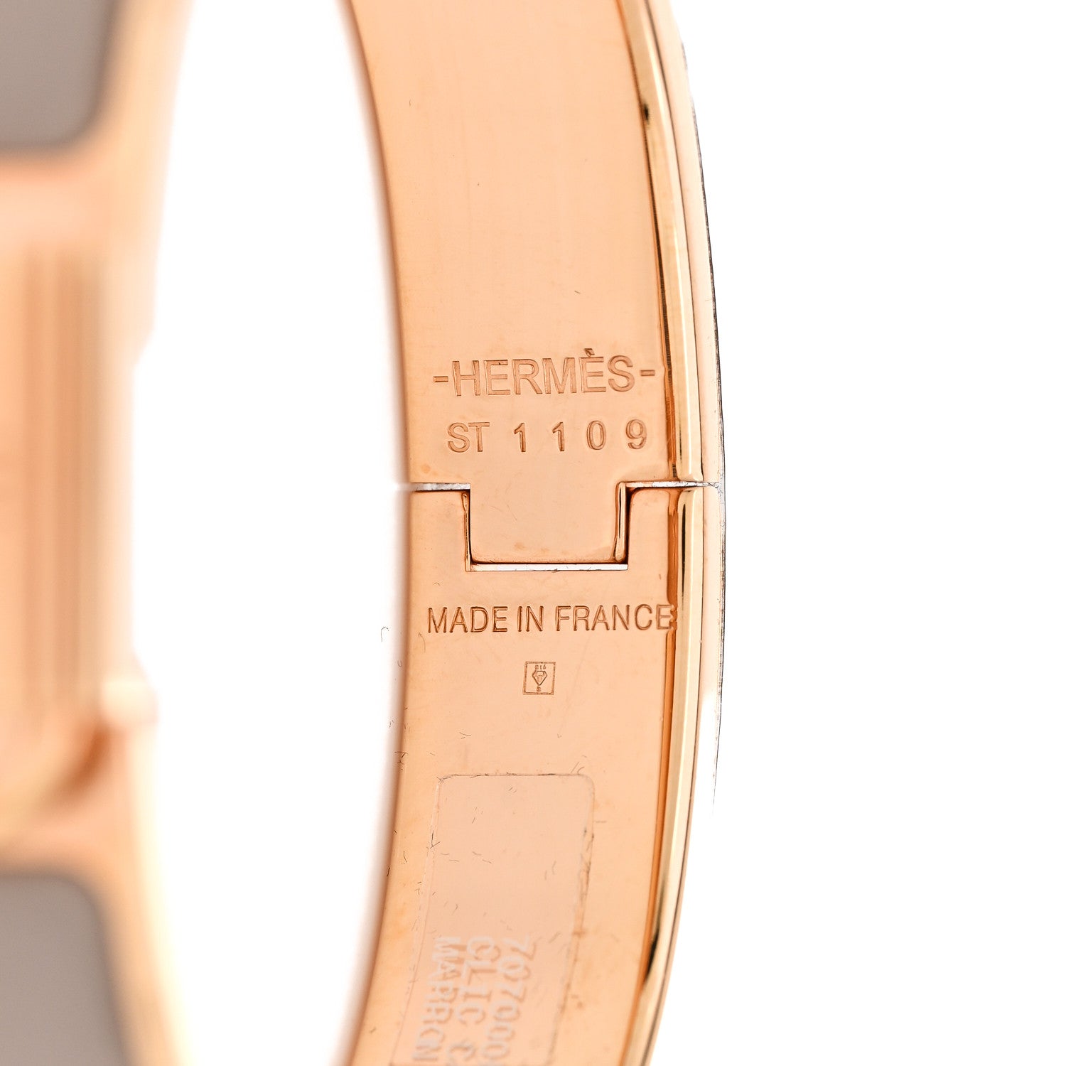 Hermes Enamel Narrow Clic Cadenas Bracelet PM Marron Glace 5 of 5