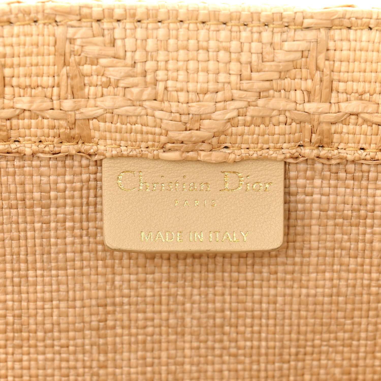 Christian Dior Raffia Cannage Medium Book Tote Natural 6 of 11