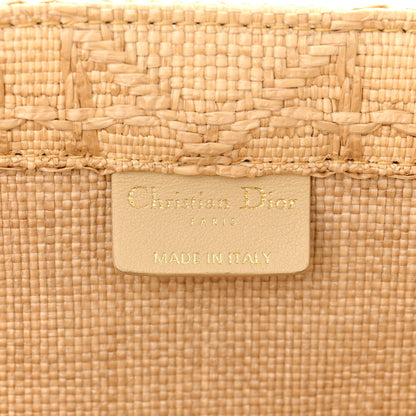 Christian Dior Raffia Cannage Medium Book Tote Natural 6 of 11