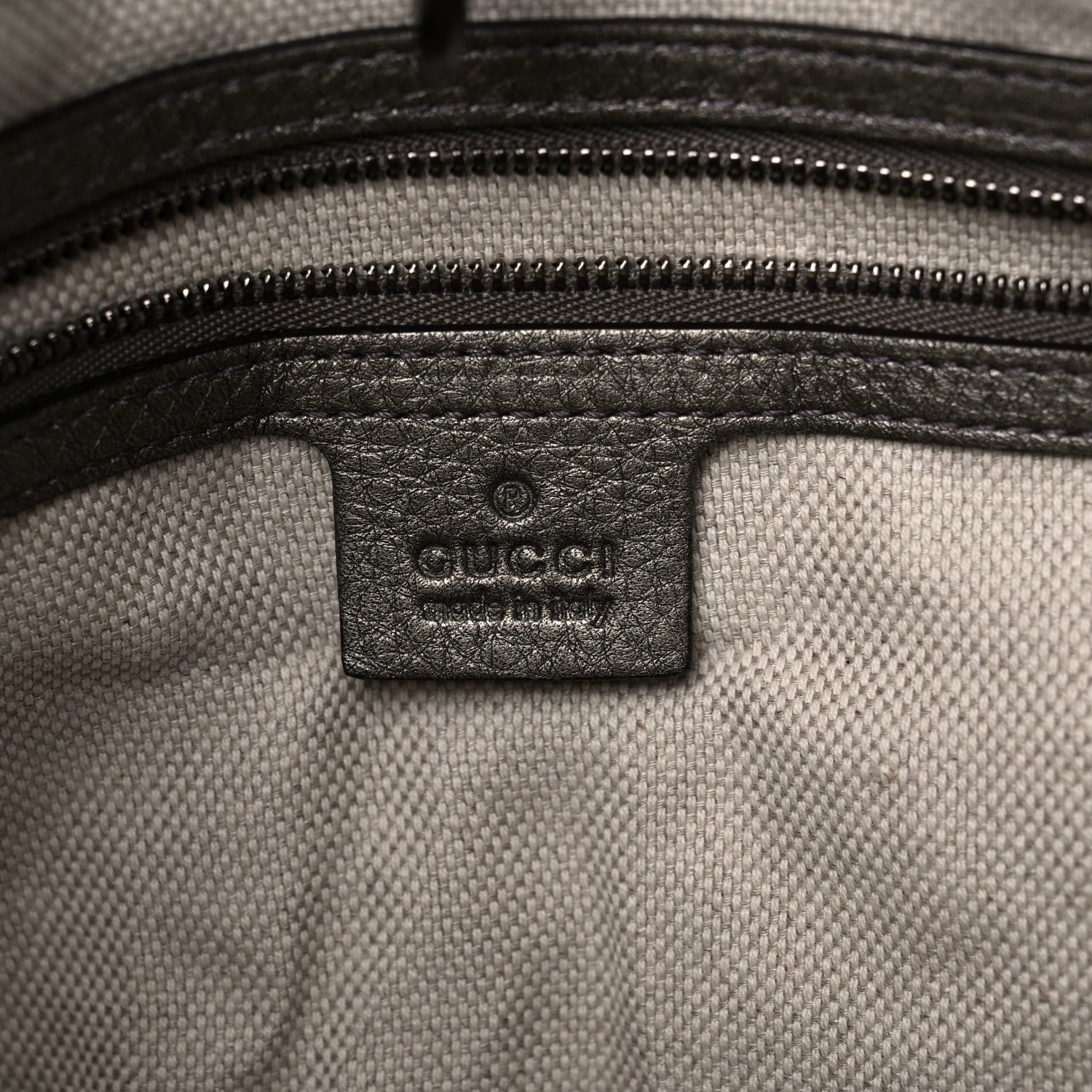 Gucci Metallic Pebbled Calfskin Medium Soho Chain Shoulder Bag Sasso 6 of 17