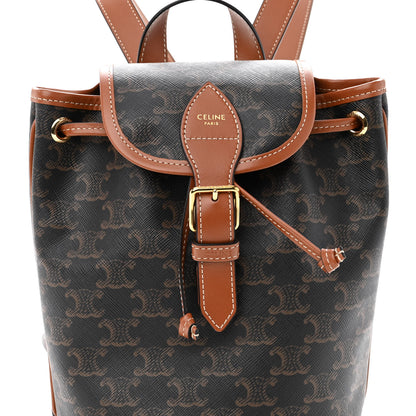 Celine Triomphe Canvas Calfskin Mini Folco Backpack Tan 7 of 9