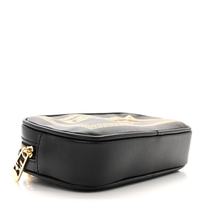 Fendi X VERSACE Vitello Cover Fendace Medusa Small Camera Case Black Gold 4 of 10