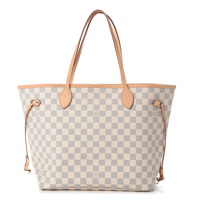 Louis Vuitton Damier Azur Neo Neverfull MM Rose Ballerine 1 of 10