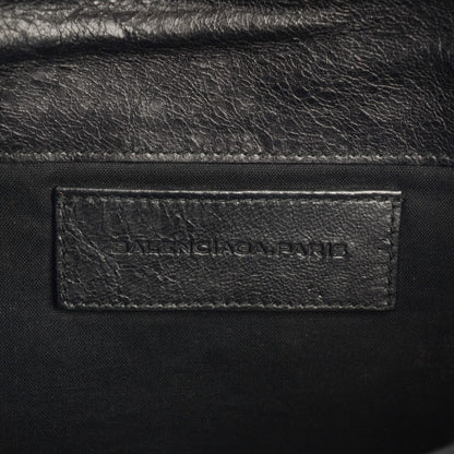 Balenciaga Agneau Giant 21 Silver Hardware Envelope Clutch Black 6 of 7