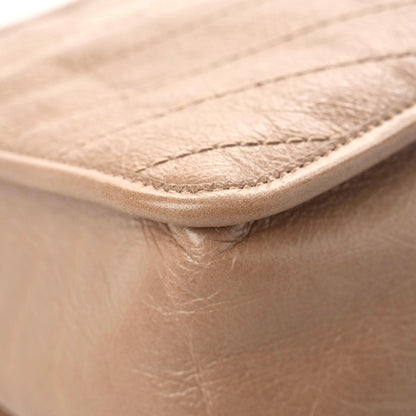 Saint Laurent Crinkled Calfskin Matelasse Monogram Medium Niki Chain Satchel Dark Toffee 10 of 14