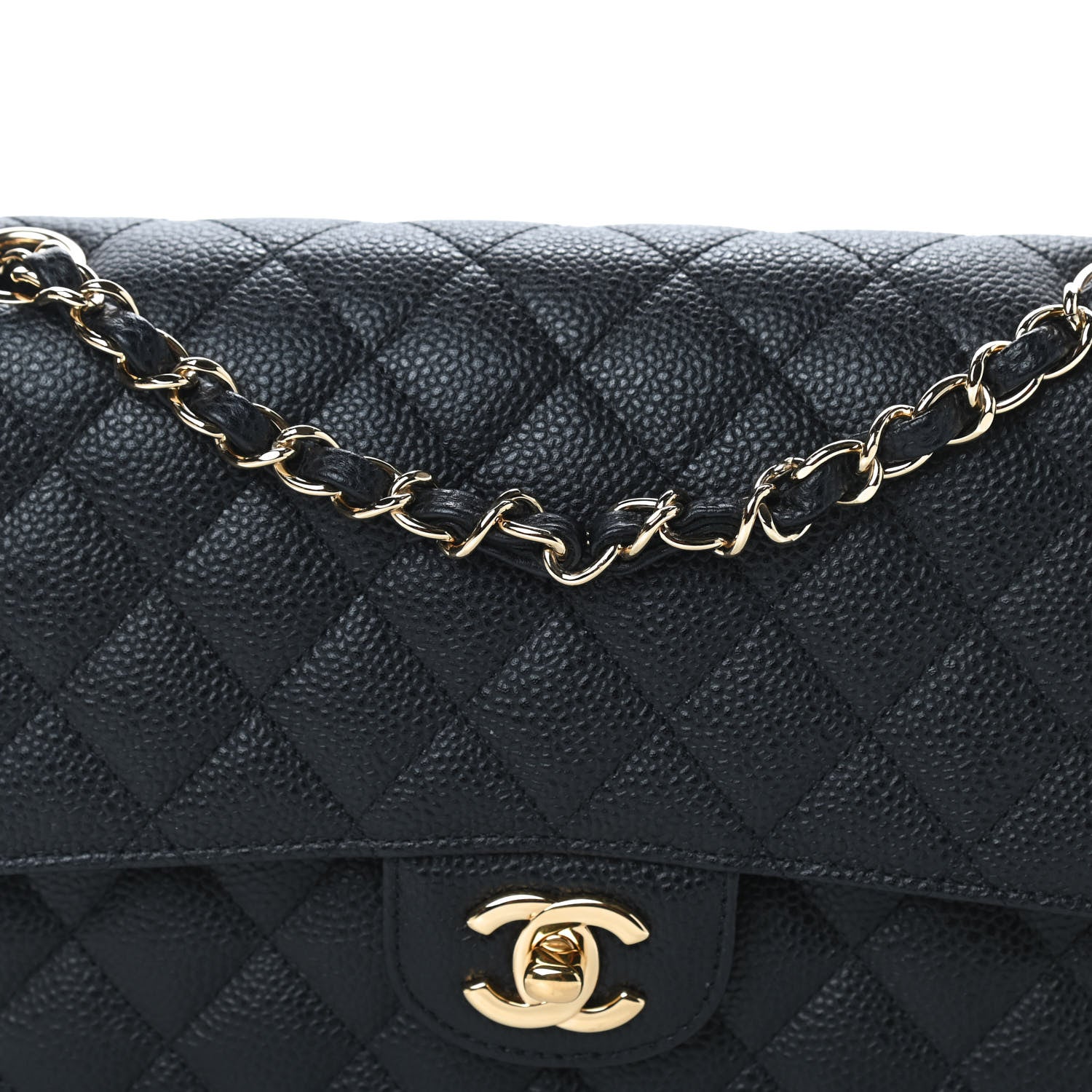 Chanel Caviar Quilted Medium Double Flap Black 8 of 11