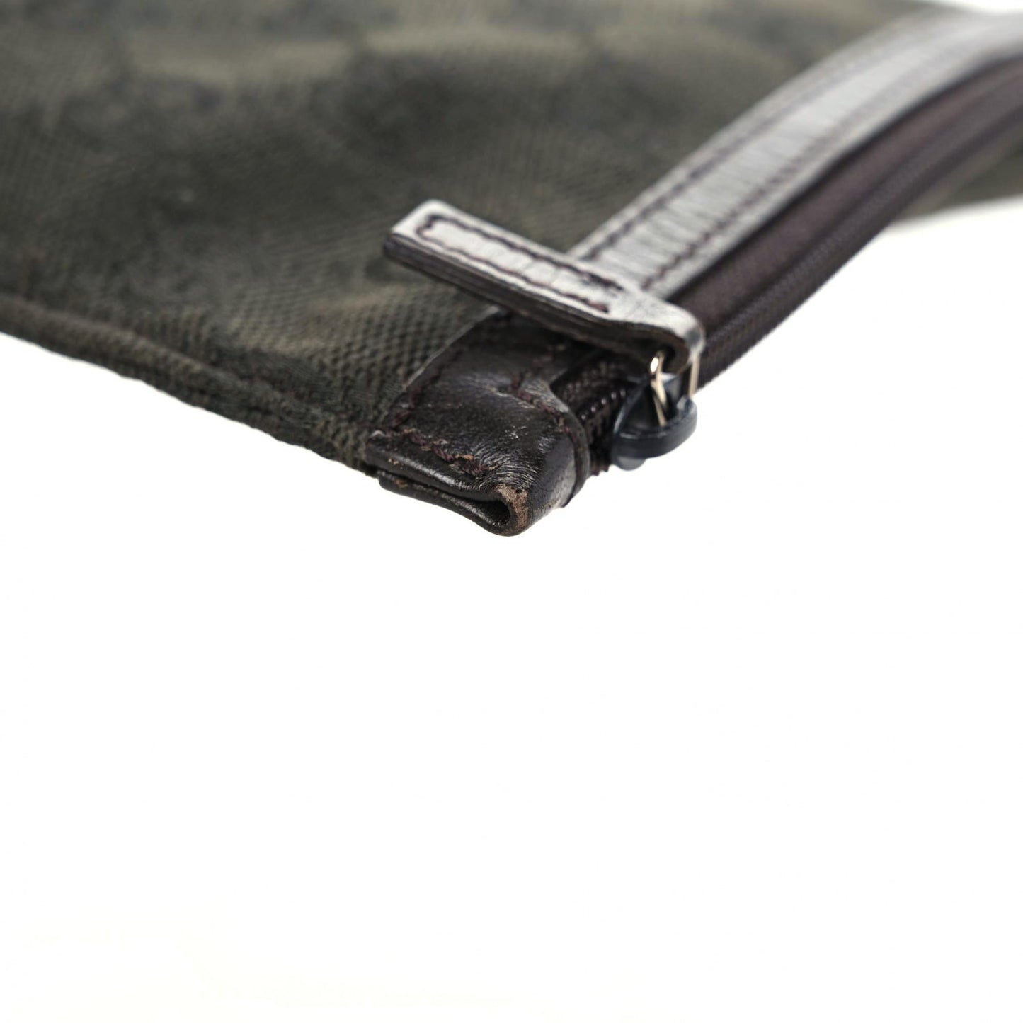 Monogram Zip Pouch Green