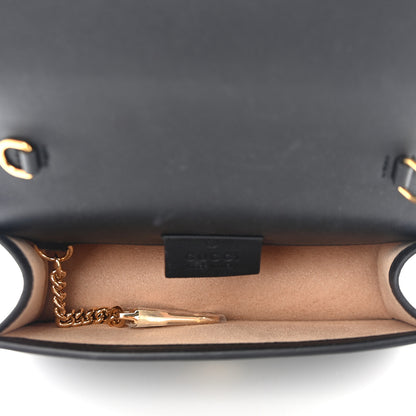 Gucci Calfskin Super Mini Sylvie Chain Shoulder Bag Black 5 of 11