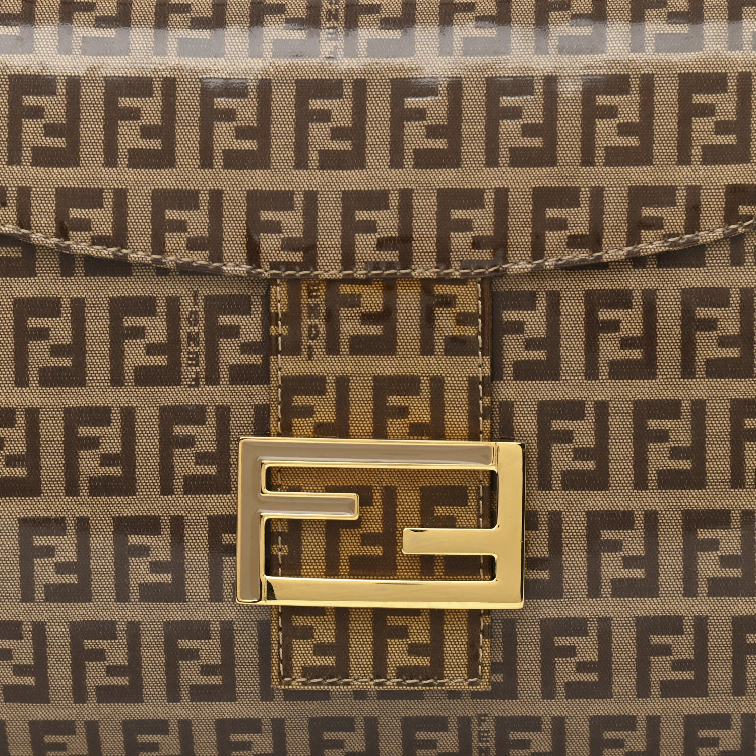 Fendi Vinyl Zucchino Baguette Tobacco 6 of 10