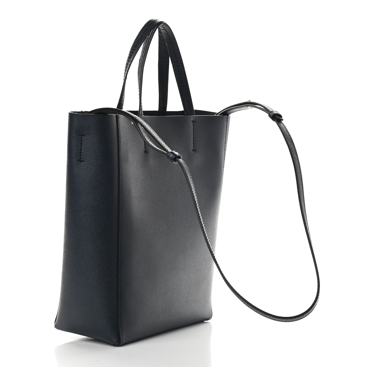 Celine Grained Calfskin Small Vertical Cabas Navy 4 of 9