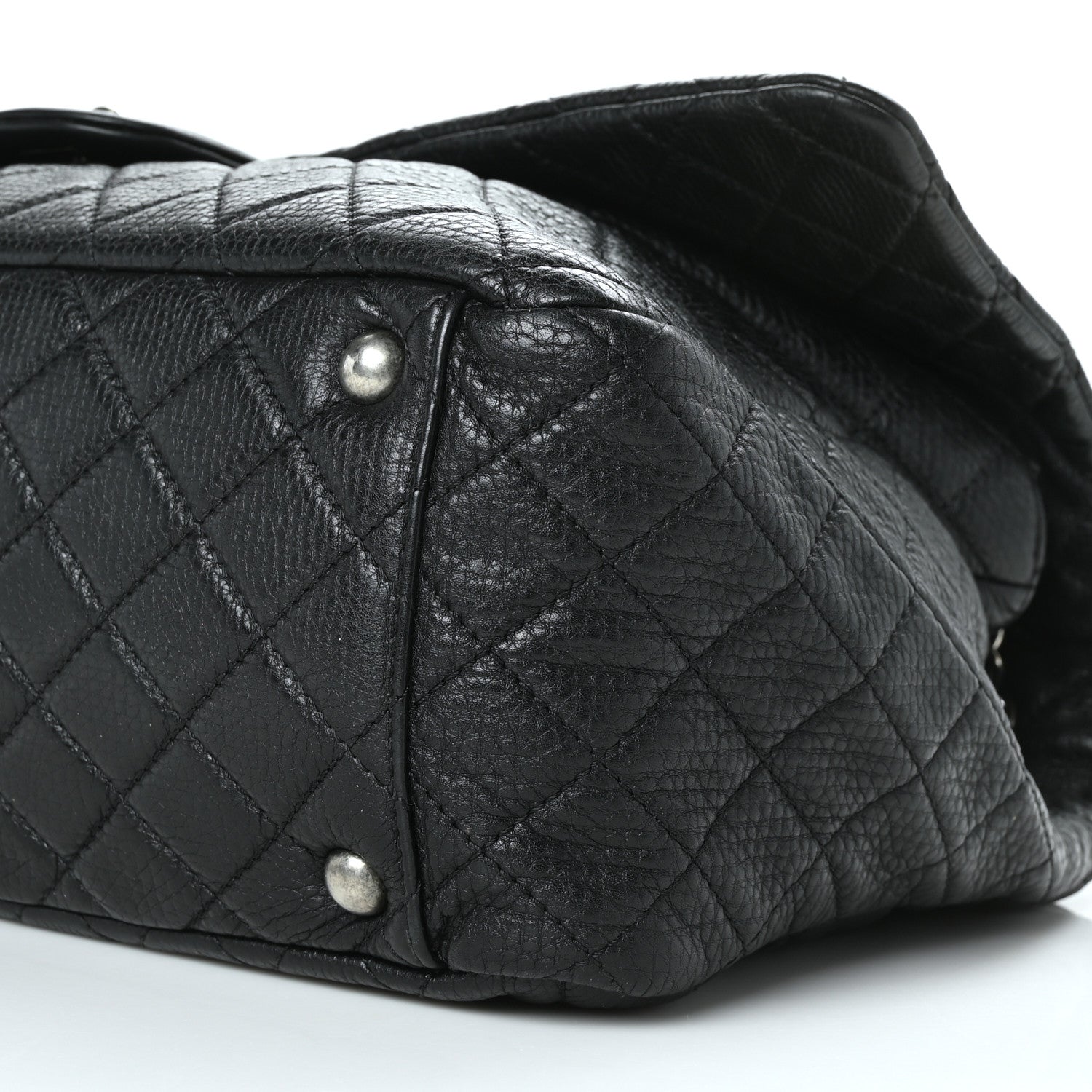 Chanel Calfskin Quilted XXL Travel Flap Bag Black 10 of 10