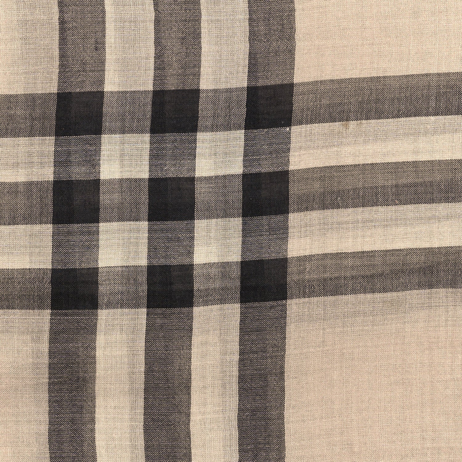 Burberry Linen Giant Check Check Lightweight Scarf Stone 4 of 5