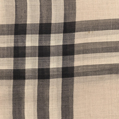 Burberry Linen Giant Check Check Lightweight Scarf Stone 4 of 5