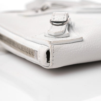 Balenciaga Grained Calfskin Classic Silver Hardware Reporter Crossbody White 7 of 15