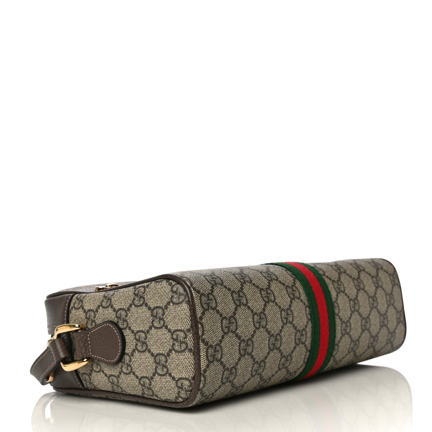 Gucci GG Supreme Monogram Web Small Ophidia Shoulder Bag Brown 4 of 11