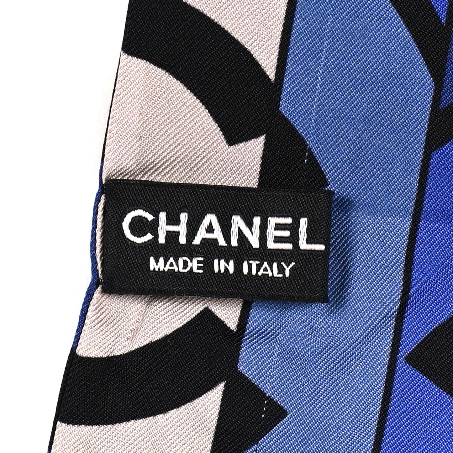 Silk CC Logo Stripes Scarf Blue Multicolor