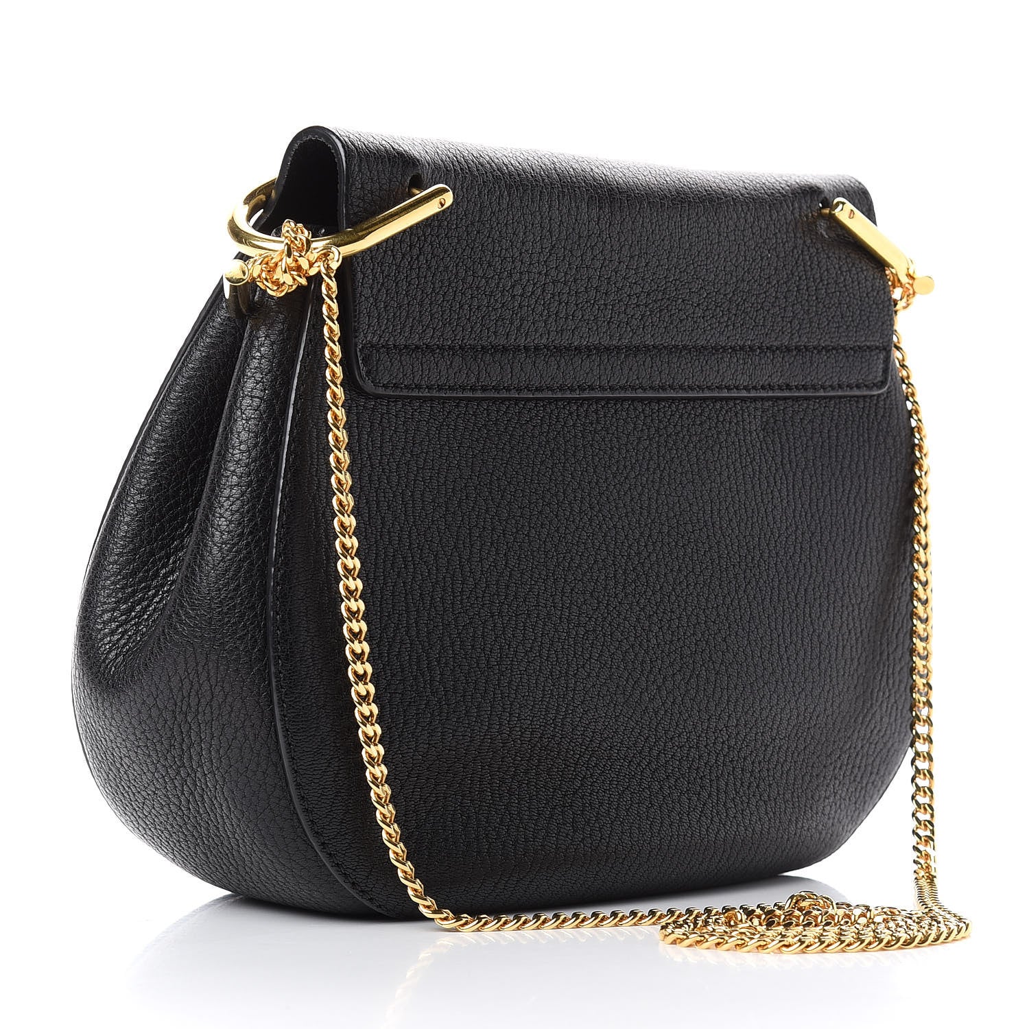 Chloe Grained Lambskin Drew Shoulder Bag Black 3 of 9