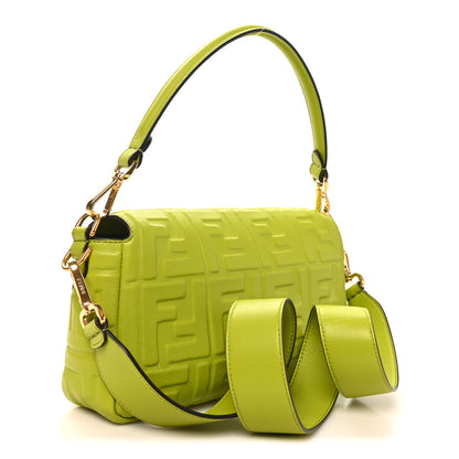 Fendi Nappa FF 1974 Embossed Baguette Wasabi 3 of 10