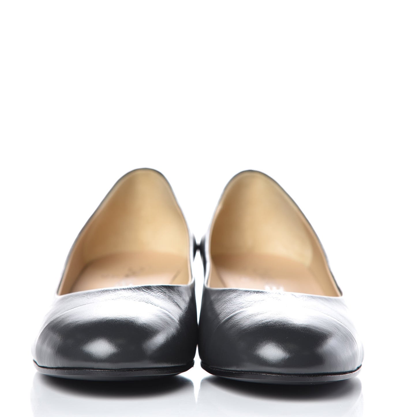 Calfskin CC Pumps 39 Dark Grey