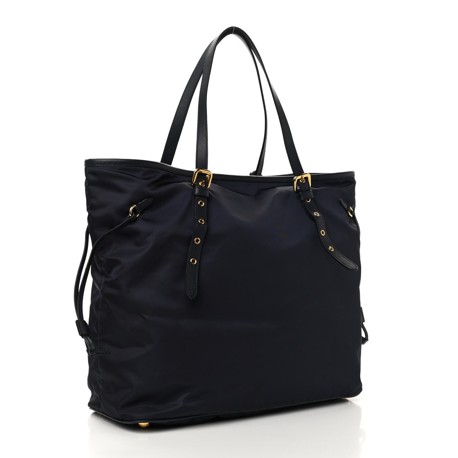 Prada Tessuto Nylon Saffiano Tote Bleu 2 of 11
