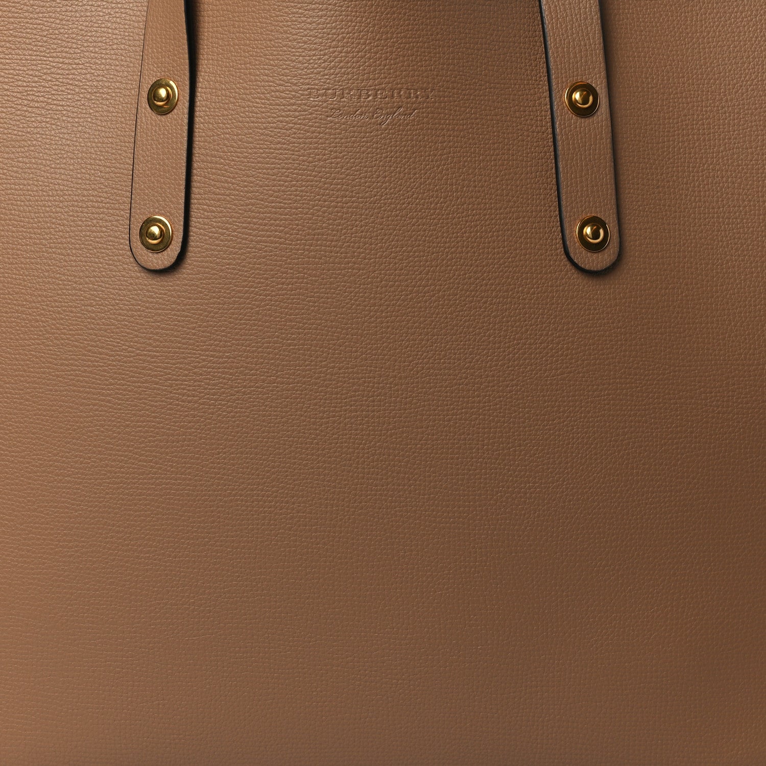 Burberry Grainy Calfskin Haymarket Check Small Reversible Tote Mid Camel 7 of 15