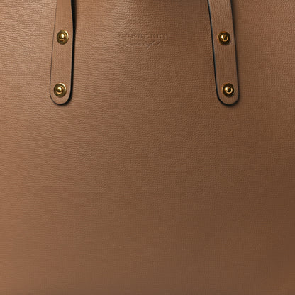 Burberry Grainy Calfskin Haymarket Check Small Reversible Tote Mid Camel 7 of 15