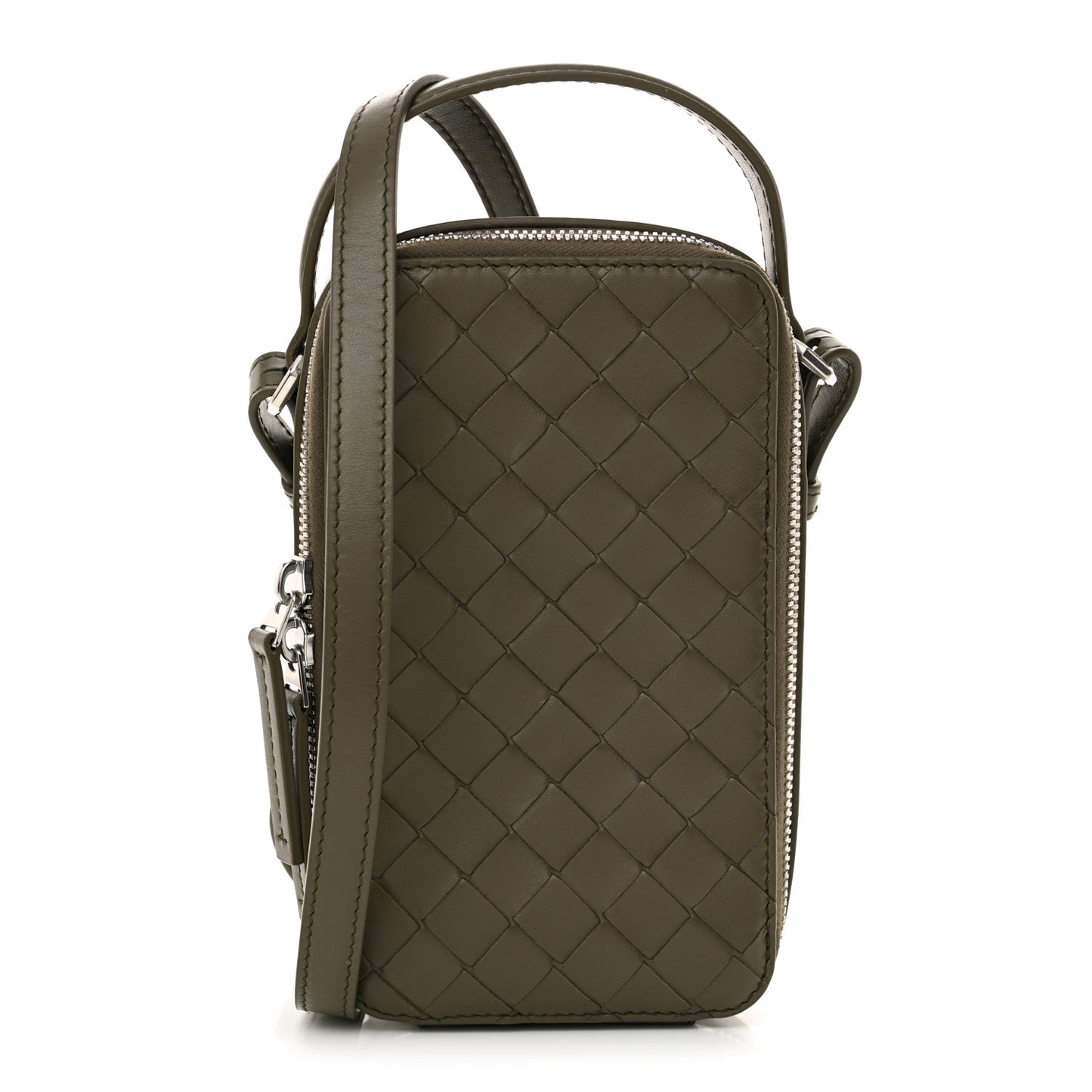 Nappa Intrecciato Getaway Phone Pouch Cypress