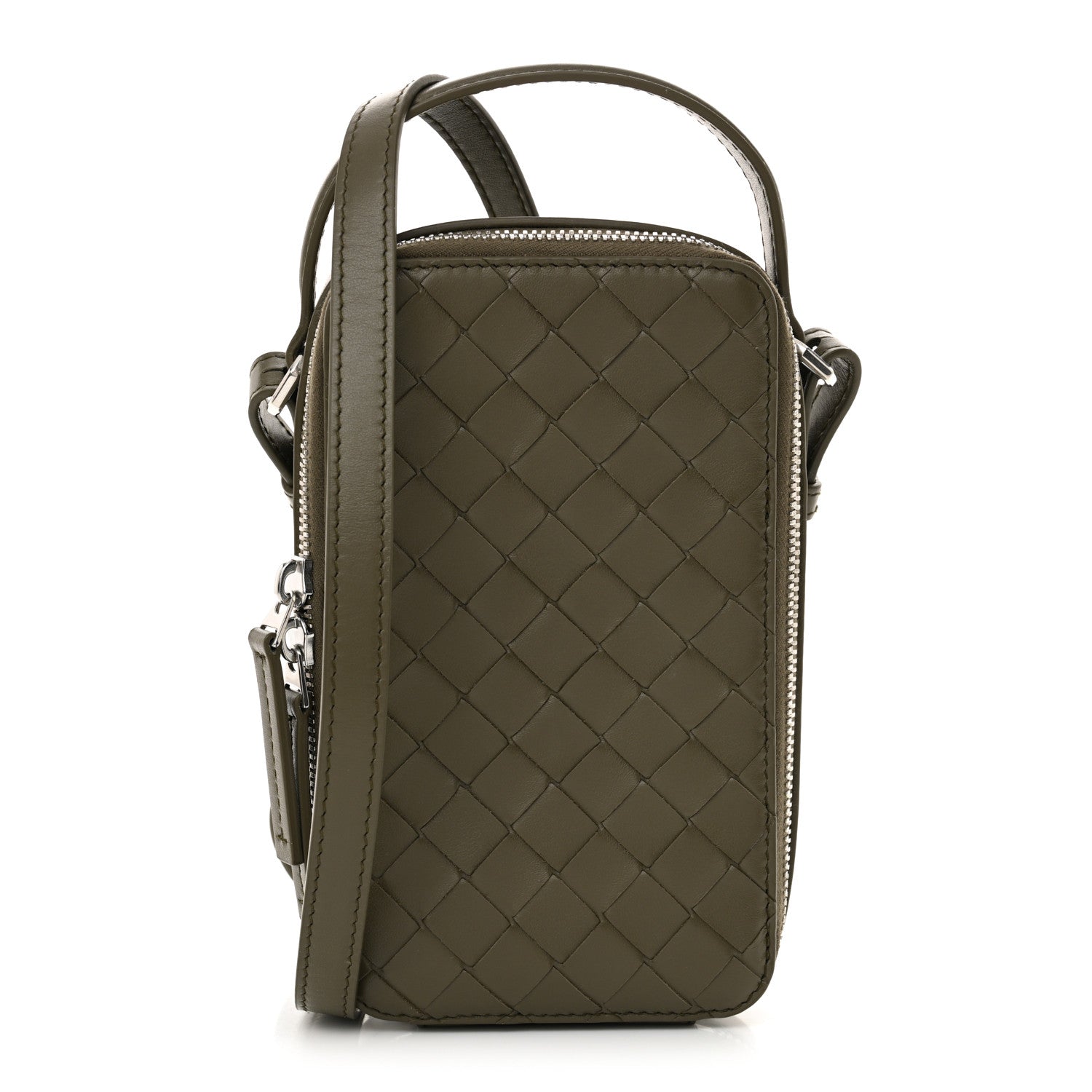 Bottega Veneta Nappa Intrecciato Getaway Phone Pouch Cypress 1 of 9