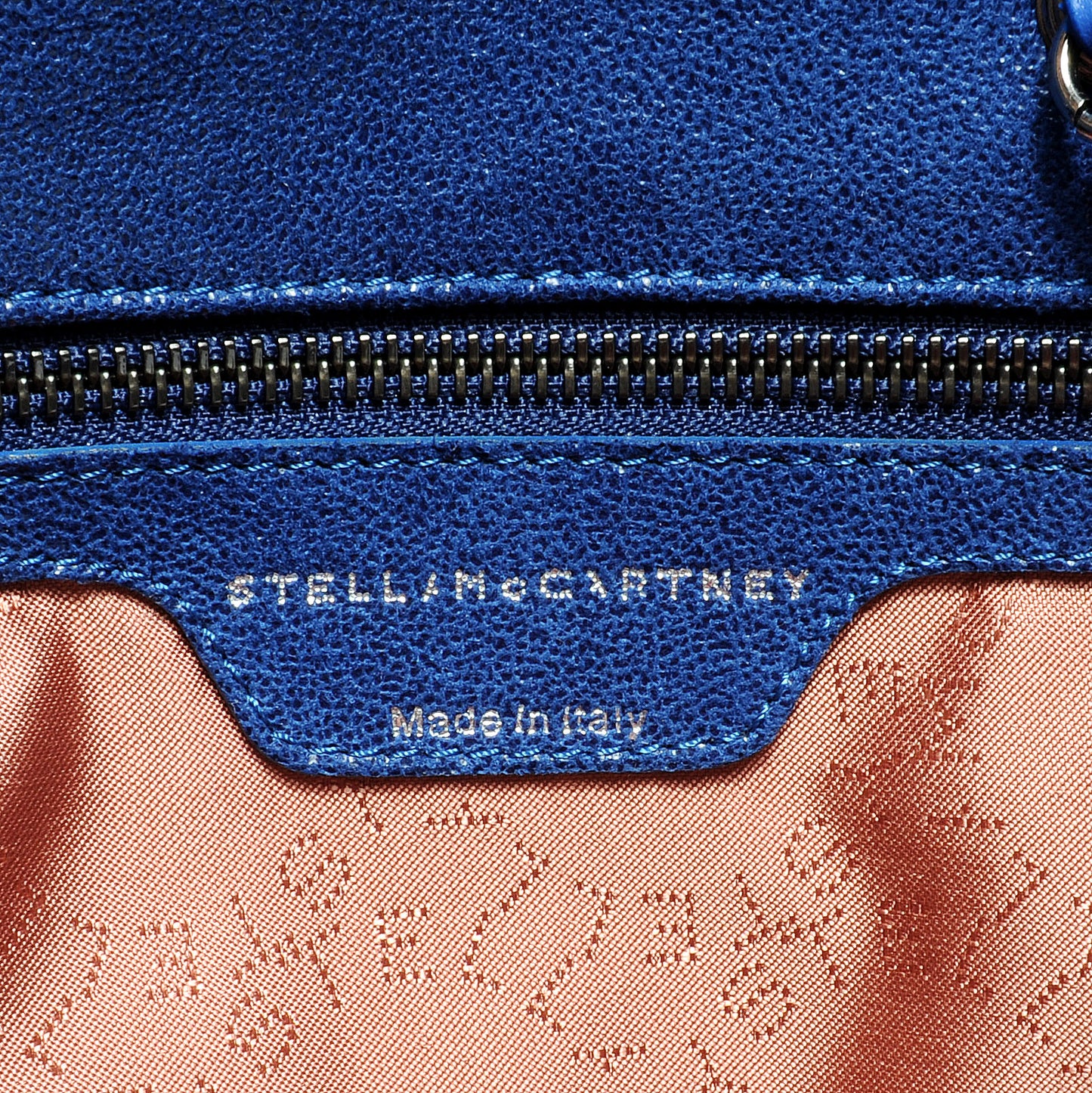 Faux Leather Shaggy Deer Falabella Backpack Blue