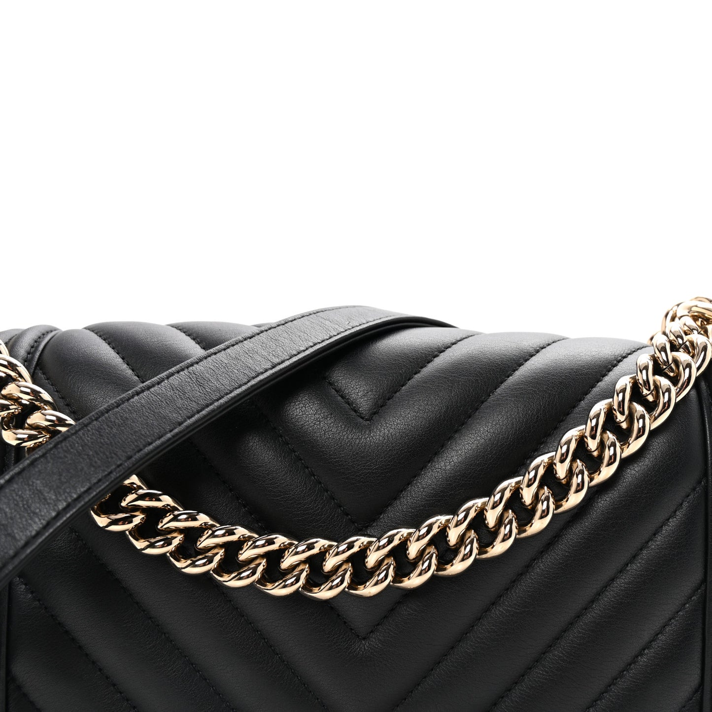 Lambskin Chevron Quilted Medium Boy Flap Black