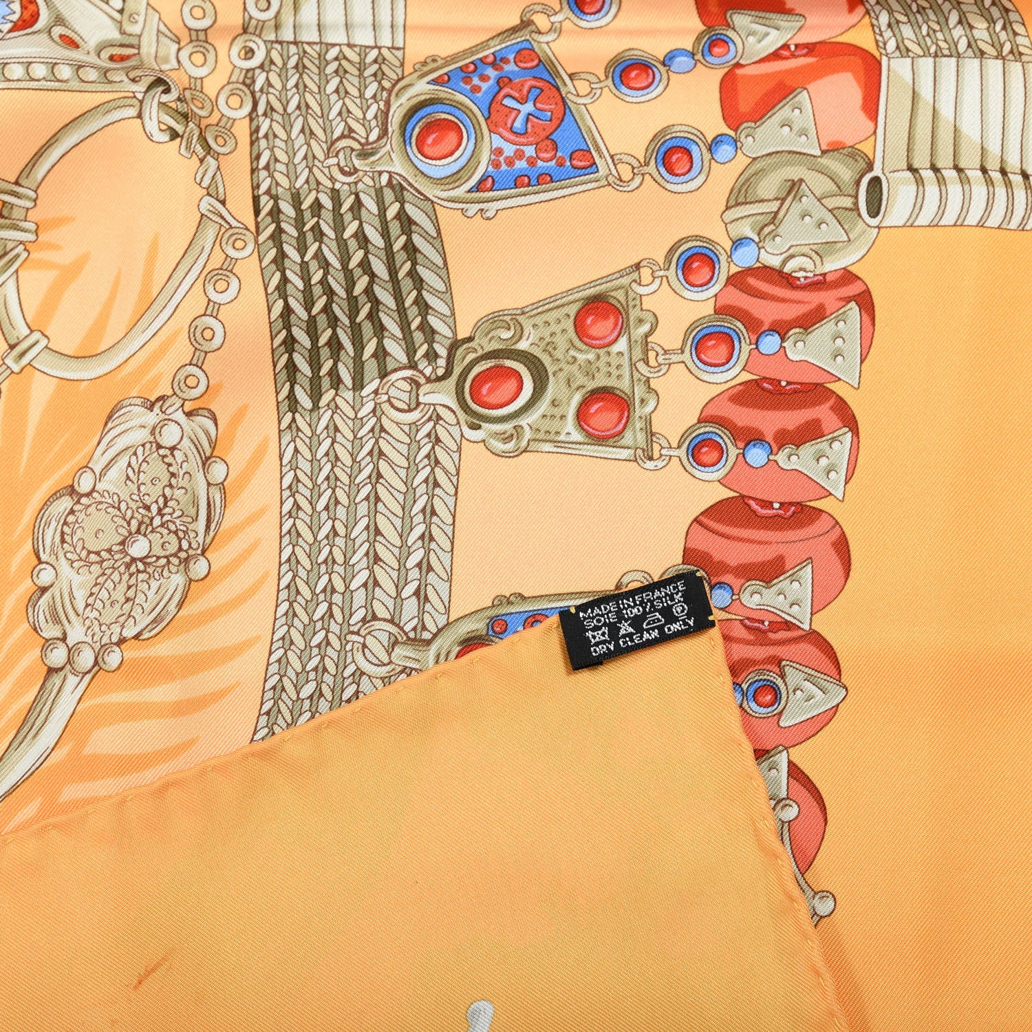 Hermes Silk Terres Precieuses Scarf 90 7 of 7