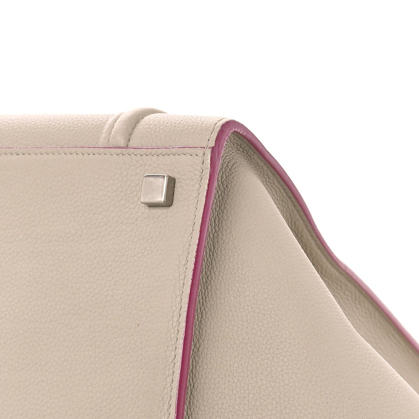 Baby Grained Calfskin Medium Phantom Luggage Beige