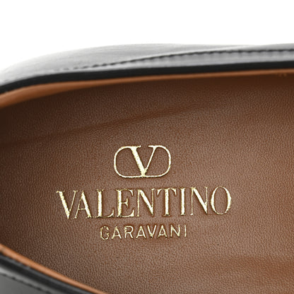 Valentino Garavani Calfskin Mens VLogo Loafers 43.5 Black 8 of 10