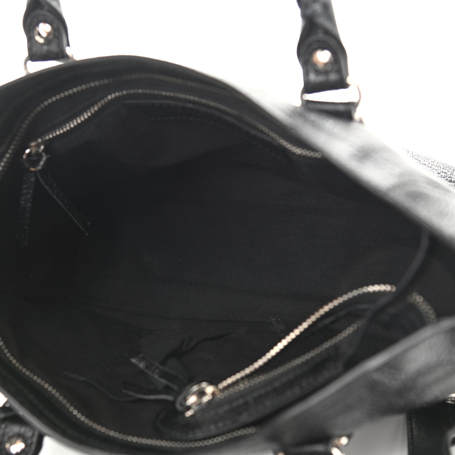 Balenciaga Chevre Silver Metallic Edge Hardware S City Black 5 of 11