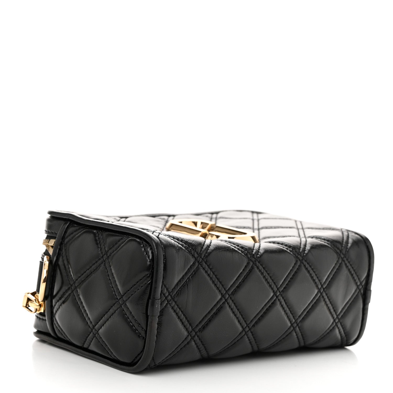 Marc Jacobs Natural Grain Calfskin Quilted The Softshot 21 Bag Black 4 of 11