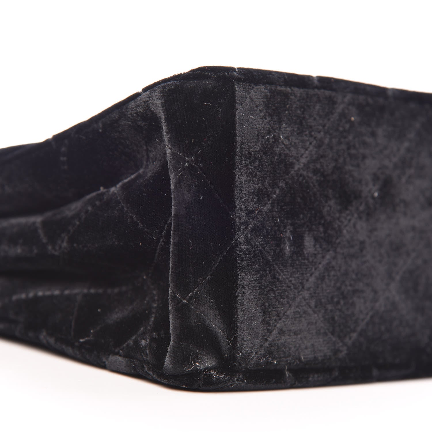 Chanel Velvet Quilted Shoulder Bag Black 11 of 12