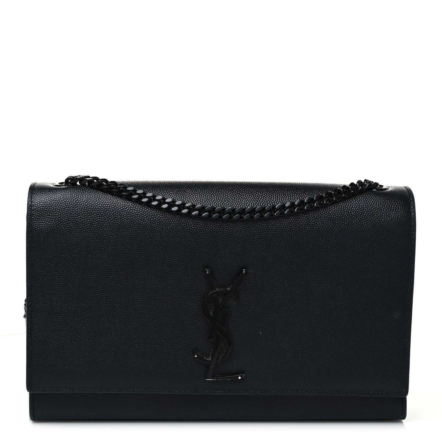 Grain De Poudre Medium Classic Monogram Kate Satchel Black