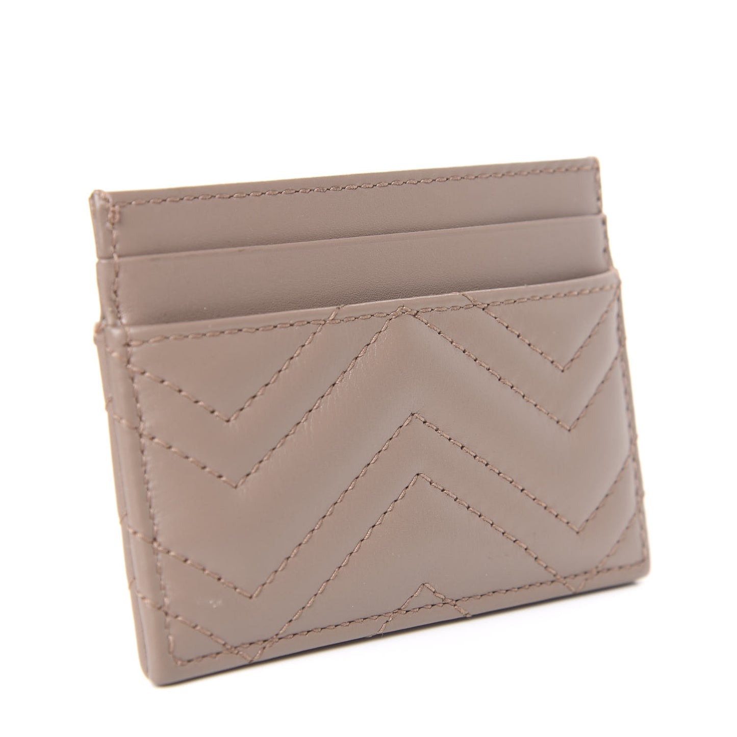 Calfskin Matelasse GG Marmont Card Holder Porcelain Rose