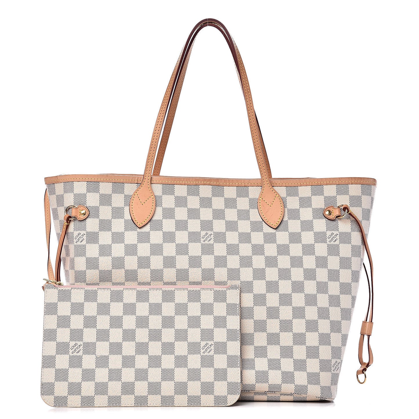 Damier Azur Neo Neverfull MM Rose Ballerine