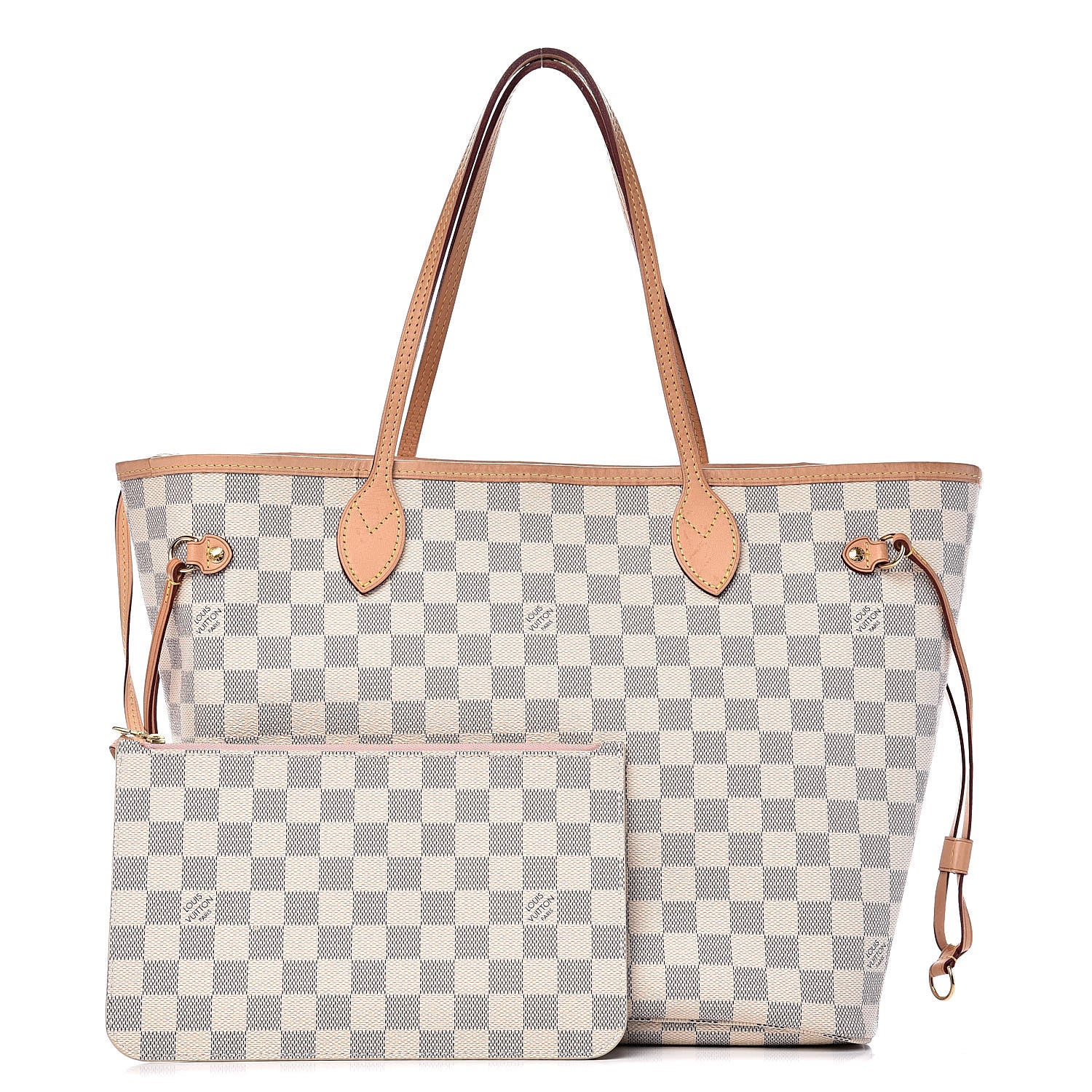 Louis Vuitton Damier Azur Neo Neverfull MM Rose Ballerine 1 of 13