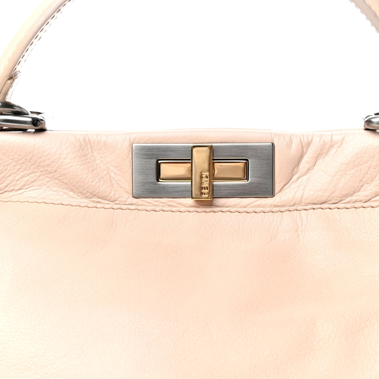 Calfskin Medium Peekaboo Iconic Satchel Nude