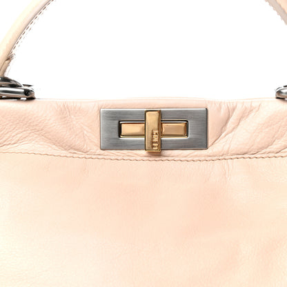 Fendi Calfskin Medium Peekaboo Iconic Satchel Nude 9 of 9