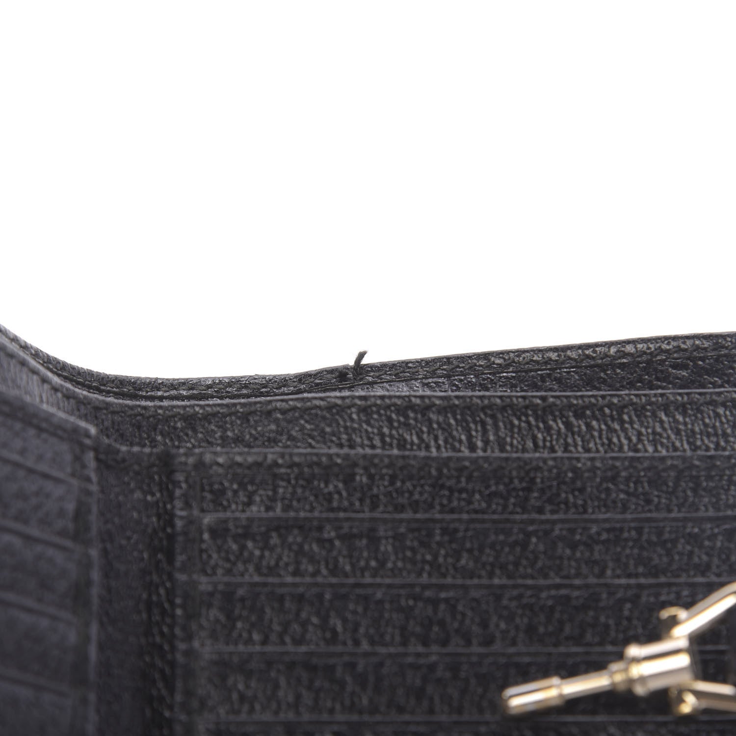Gucci Monogram Piston Lock Compact Wallet Black 6 of 8