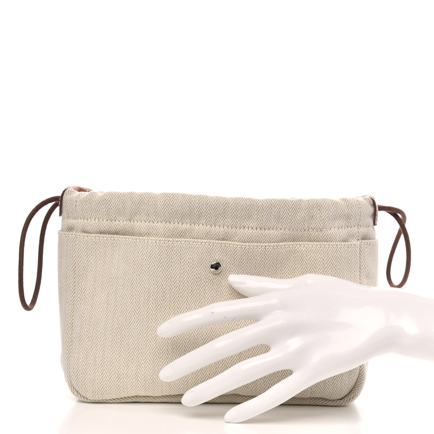Hermes Canvas Barenia Fourbi 20 PM Pouch Naturel Fauve 2 of 9