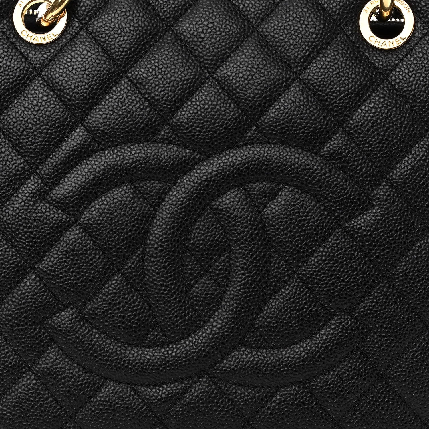 Chanel Caviar Quilted Grand Shopping Tote GST Black 8 of 10