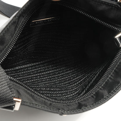 Prada Nylon Small Flat Messenger Bag Black 7 of 13