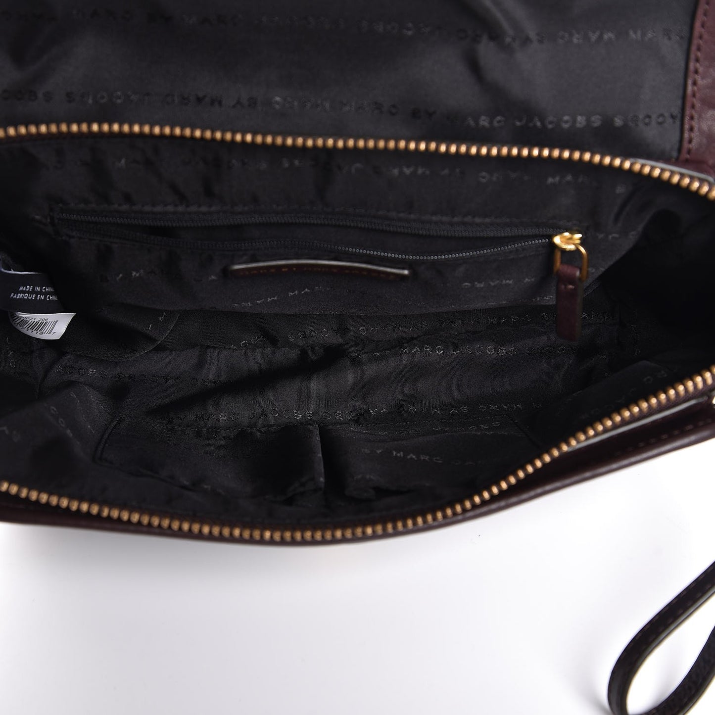MARC by Lambskin Flap Zip Clutch Burgundy